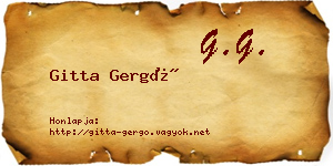 Gitta Gergő névjegykártya