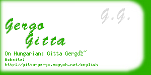 gergo gitta business card